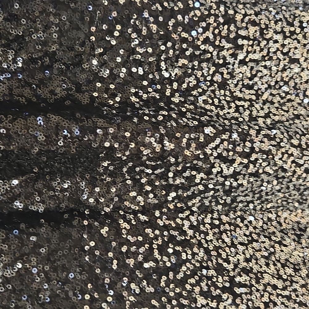 Size 10 (tag M) black/silver sleeveless sequin sheath style evening gown NWOT - Picture 7 of 11